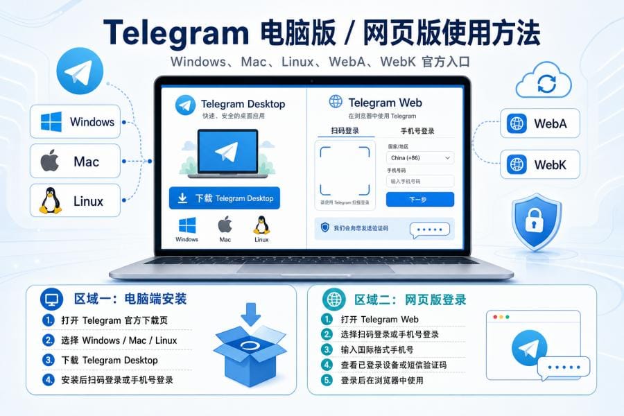 Telegram Web 和 Desktop 下载选择