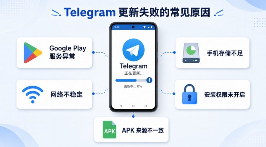 Telegram 安卓版更新失败怎么办？安卓手机更新不了 Telegram 的排查方法 配图 1