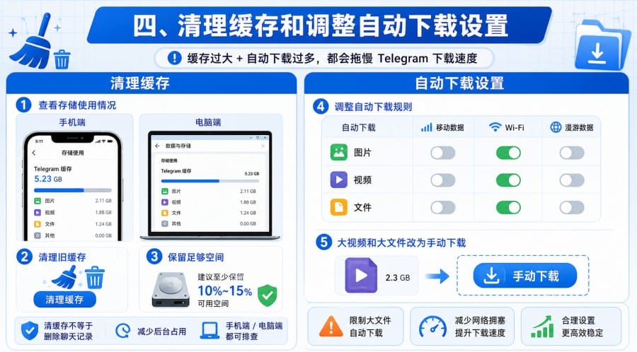 Telegram 下载速度慢怎么办？手机和电脑端排查方法 配图 3