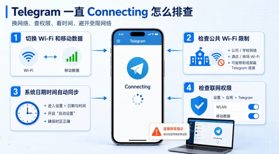 Telegram 下载后打不开怎么办？手机和电脑排查方法 配图 2