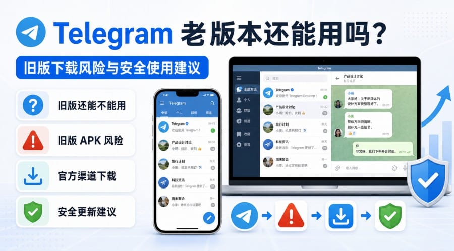 Telegram 老版本还能用吗?旧版 APK 下载风险与安全替代方法