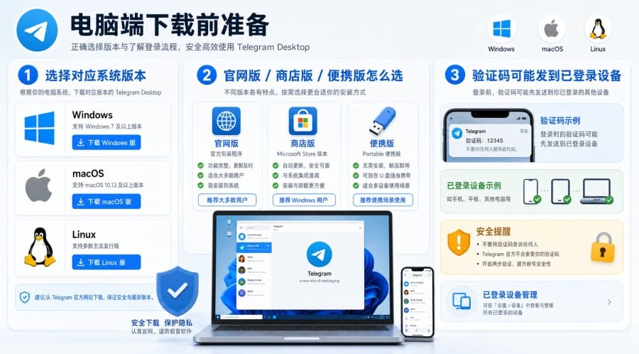 Telegram 下载前要准备什么?手机和电脑安装前检查指南 第 1 张正文图