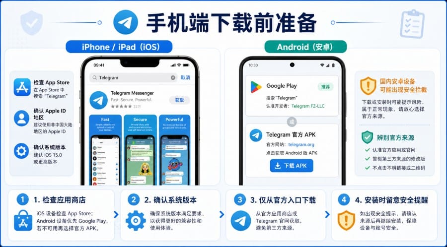 Telegram 下载前要准备什么?手机和电脑安装前检查指南 第 3 张正文图