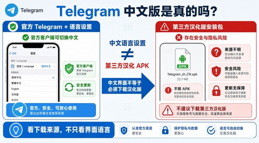 Telegram 下载安全吗?官方渠道和第三方网站有什么区别 第 3 张正文图