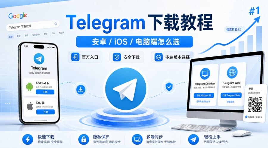 Telegram 下载教程：安卓、iOS 和电脑端怎么选更安全 第 1 张正文图