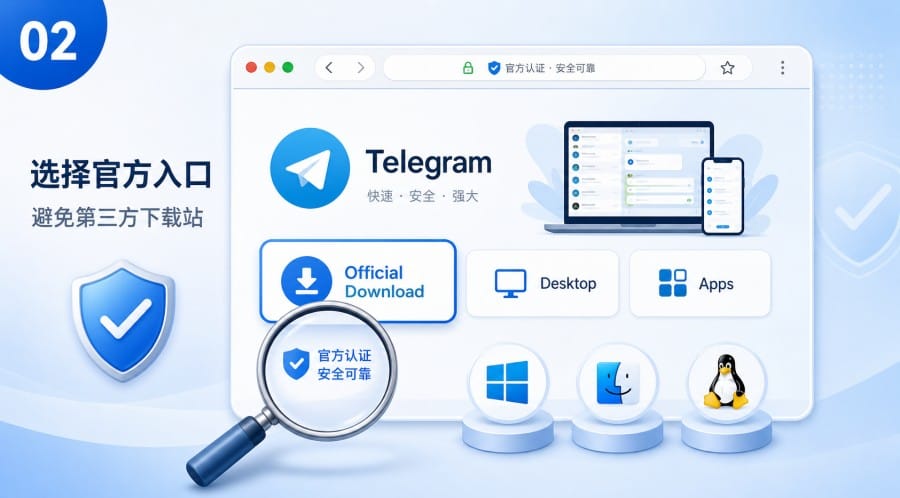 Telegram 电脑版下载入口怎么找？Windows 和 Mac 版本选择教程 第 1 张正文图