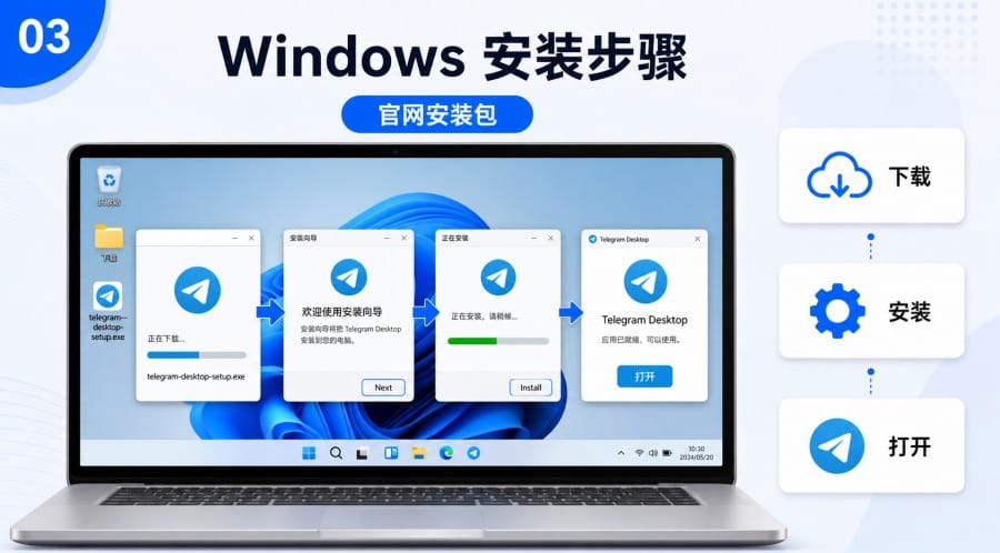 Telegram 电脑版下载入口怎么找？Windows 和 Mac 版本选择教程 第 2 张正文图