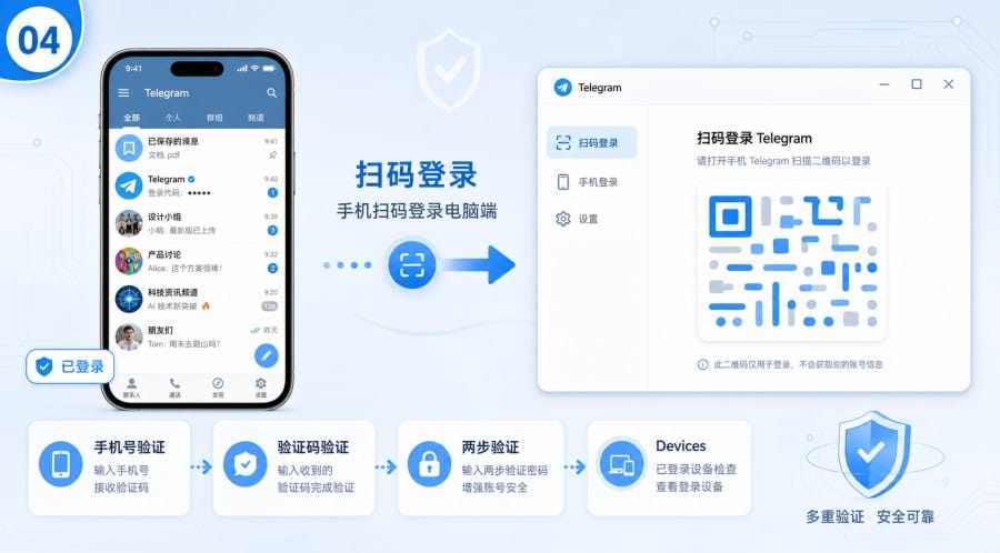 Telegram 下载与安装教程：官方入口、登录验证和隐私设置 第 4 张正文图