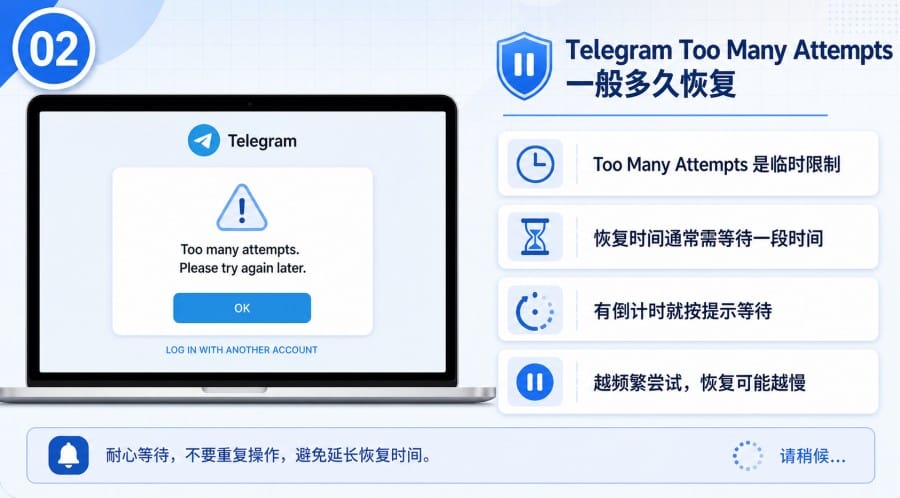 Telegram 提示 Too Many Attempts 怎么办? image 1