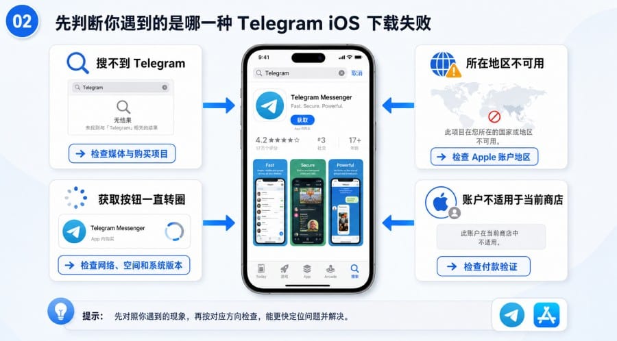 Telegram iOS 下载失败怎么办? - step 1