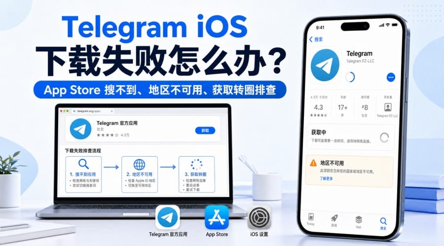 Telegram iOS 下载失败怎么办?