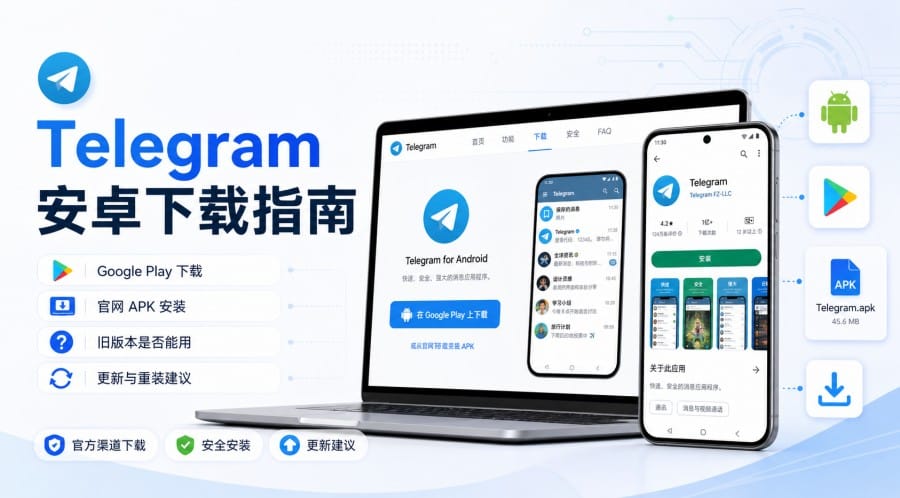 Telegram 安卓怎么下载?官网 APK、Google Play、旧版本与更新建议