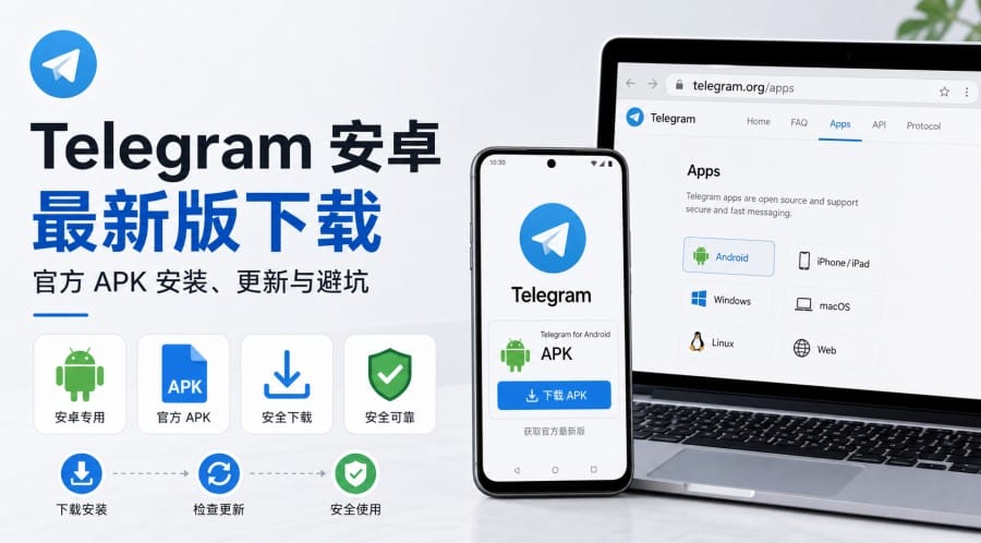 Telegram 安卓最新版在哪里下载?官方 APK 安装与更新教程