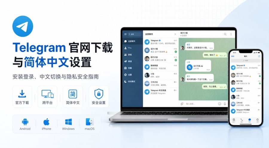 Telegram 官网下载、安装登录与简体中文设置指南